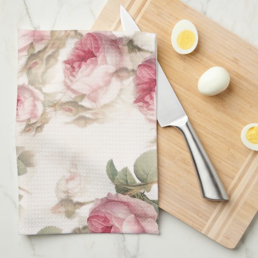バラ キッチンタオル (四つ折り)