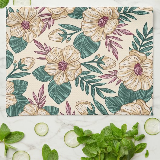 バラ キッチンタオル (折り畳み)