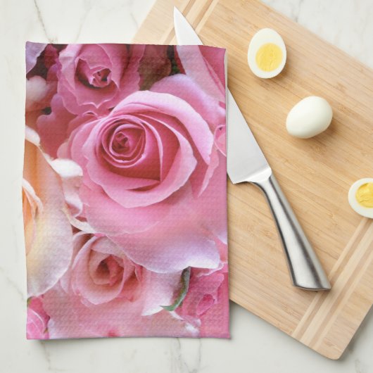 バラ キッチンタオル (四つ折り)