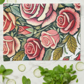 バラ キッチンタオル (折り畳み)