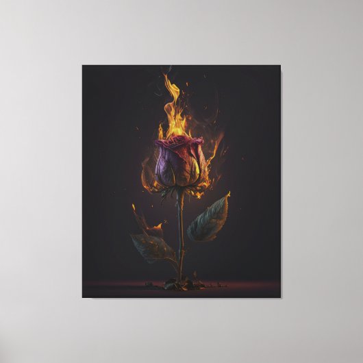 バラ キャンバスプリント (正面)