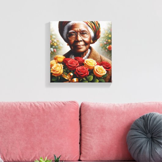 バラ キャンバスプリント (インサイチュ (リビング))