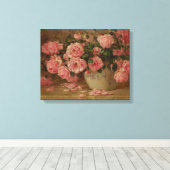 バラ キャンバスプリント (インサイチュ (ウッドフロア))