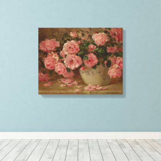 バラ キャンバスプリント (インサイチュ (ウッドフロア))