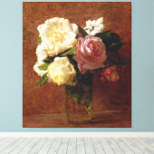 バラ キャンバスプリント (インサイチュ (ウッドフロア))