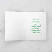 バラ、ギフトと訪問に感謝 サンキューカード (内部)