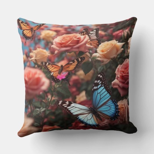 バラ クッション (裏面)