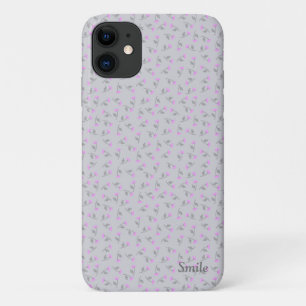 バラ(グレー) 名前 カスタム iPhone 11 ケース