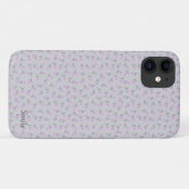 バラ(グレー) 名前 カスタム Case-Mate iPhoneケース (裏面(横))