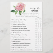 バラ – ゲームの上または下のブライダルシャワー (正面)