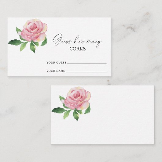 バラ – コークスブライダルゲームの数を推測 エンクロージャーカード (正面/裏面)