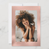 バラ·ゴールド·フォイル30歳誕生日写真 招待状 (裏面)