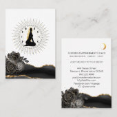 *~*バラ·サン·レイズ·女神ブラック·金ゴールド·ムーン·ウーマン 名刺 (正面/裏面)