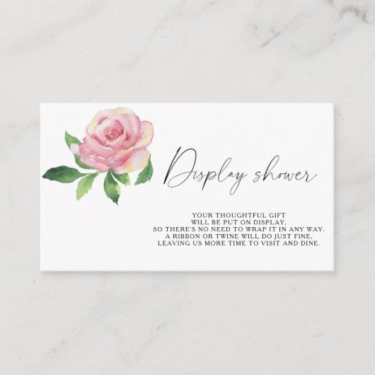 バラ – シャワーを表示 エンクロージャーカード (正面)