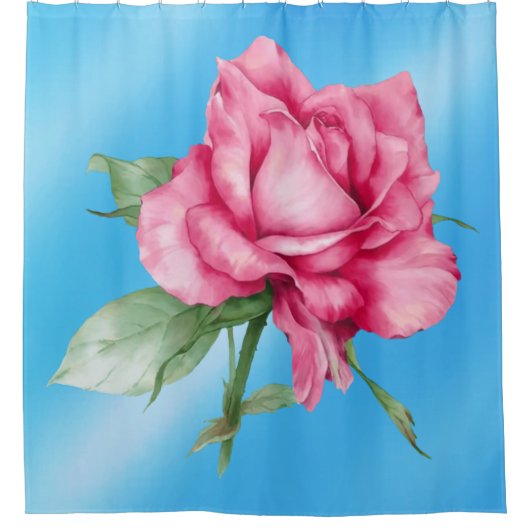 バラ シャワーカーテン (正面)