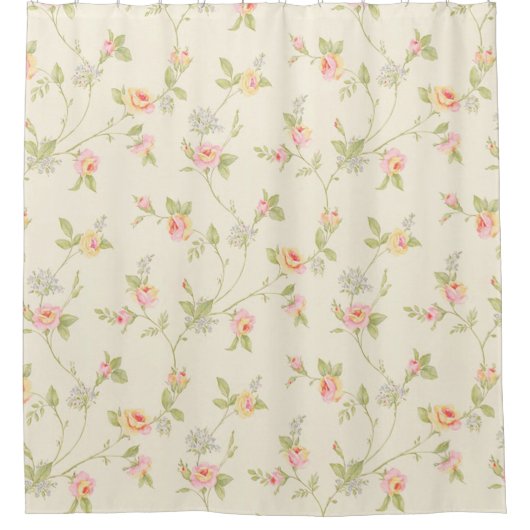 バラ シャワーカーテン (正面)