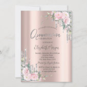 バラ，シルバーグリッタードリプスバラ金ゴールドキンセアニラ 招待状 (正面)