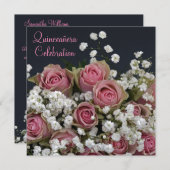 バラ&ジプソフィラブーケキンセニェラ 招待状 (正面/裏面)