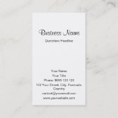 バラ-ジョン・ウィリアム・ウォーターハウスの精神 名刺 (裏面)