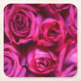 バラ スクエアペーパーコースター