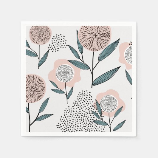 バラ スタンダードカクテルナプキン (正面)