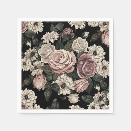 バラ スタンダードカクテルナプキン (正面)