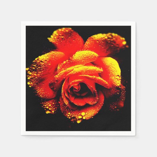 バラ スタンダードカクテルナプキン (正面)