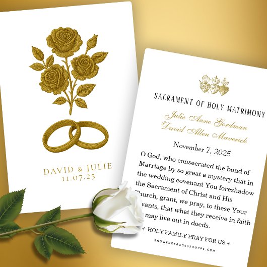 バラ&ズ結婚バンドカトリック祈りの言葉キープサケ