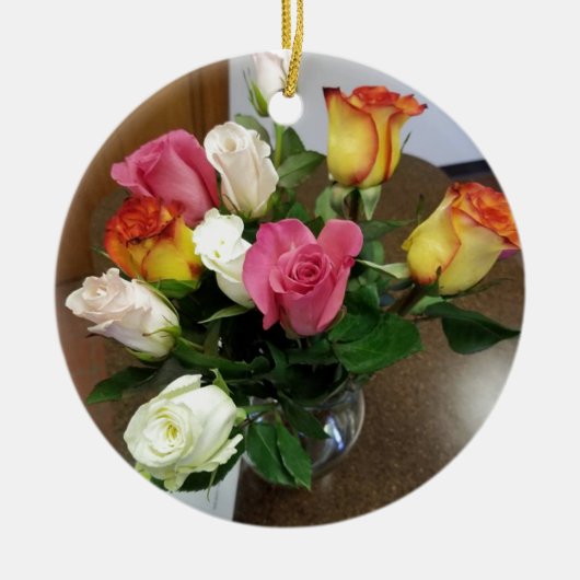 バラ セラミックオーナメント (正面)