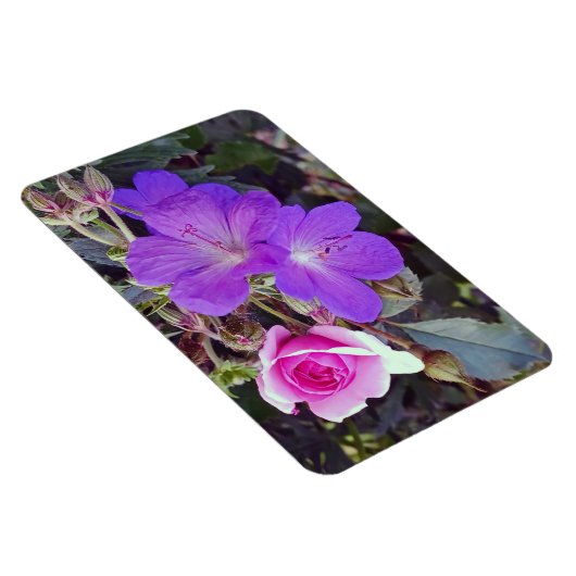 バラ&ゼラニウム大型パーソナライズされたマグネット マグネット (右側)