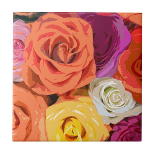 バラ タイル (正面)