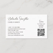 バラ&タンスクライブキャンドルメーカーQRコード 名刺 (裏面)