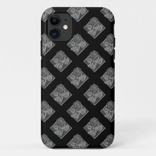 バラ – ダイヤモンド–17 – シルバー – ブラック – iPhone 5/5sケース 11 ケース