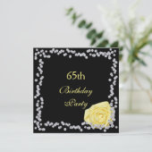 バラ&ダエレガントイヤモンド65誕生日 招待状 (スタンド正面)