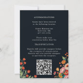 バラ ダークバーガンディ マサラの花が咲く結婚式 招待状 (裏面)