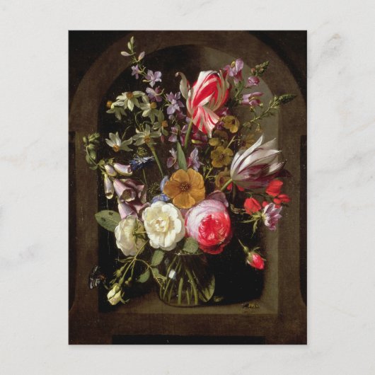 バラ、チューリップその他の花 ポストカード (正面)