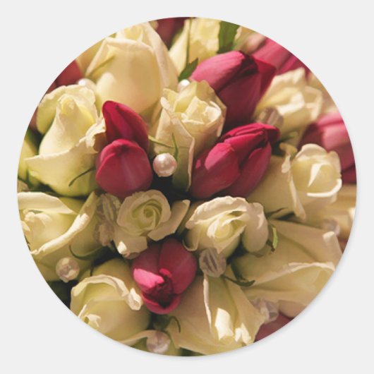 バラ&チューリップ封筒用シールシール ラウンドシール (正面)