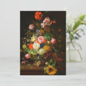 バラ、チューリップ、ひまわり、1710年の静物詩 シーズンカード (スタンド正面)