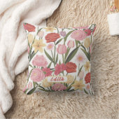 バラ、チューリップ、ユリ クッション (ブランケット)