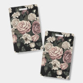 バラ バッジ (正面＆裏面)