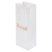"バラ"バラライトピンク文字ホワイト ワインギフトバッグ (裏面アングル)