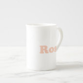 "バラ"バラライトピンク白 ボーンチャイナマグカップ (正面右)