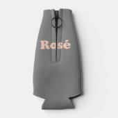 「バラ」バラ淡桃色グレー ボトルクーラー (裏面)