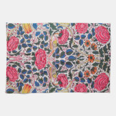 バラ・バードウィリアム・モリス キッチンタオル (横)