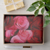 バラ、ピンクおよび赤組織ラッピング紙 薄葉紙 (ギフト)