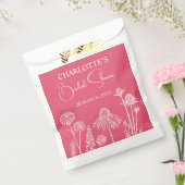 バラ  ピンクの野生の花をスケッチした花  フェイバーバッグ (封をした状態)