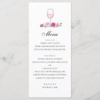 バラ。ピンクエレガントの結婚フローラのワイン1杯
