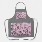 バラ（ピンク）の絵 エプロン (正面)