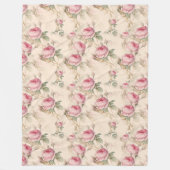 バラ フリースブランケット (正面)