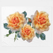 バラ フリースブランケット (正面(横))